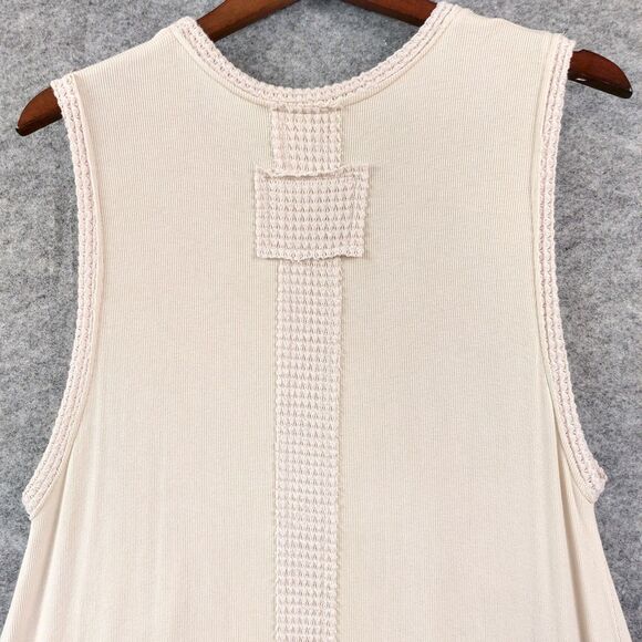 POL Dress Womens Large Beige Sleeveless Maxi High Low Ruffle Hem Boho Layered - Picture 11 of 13